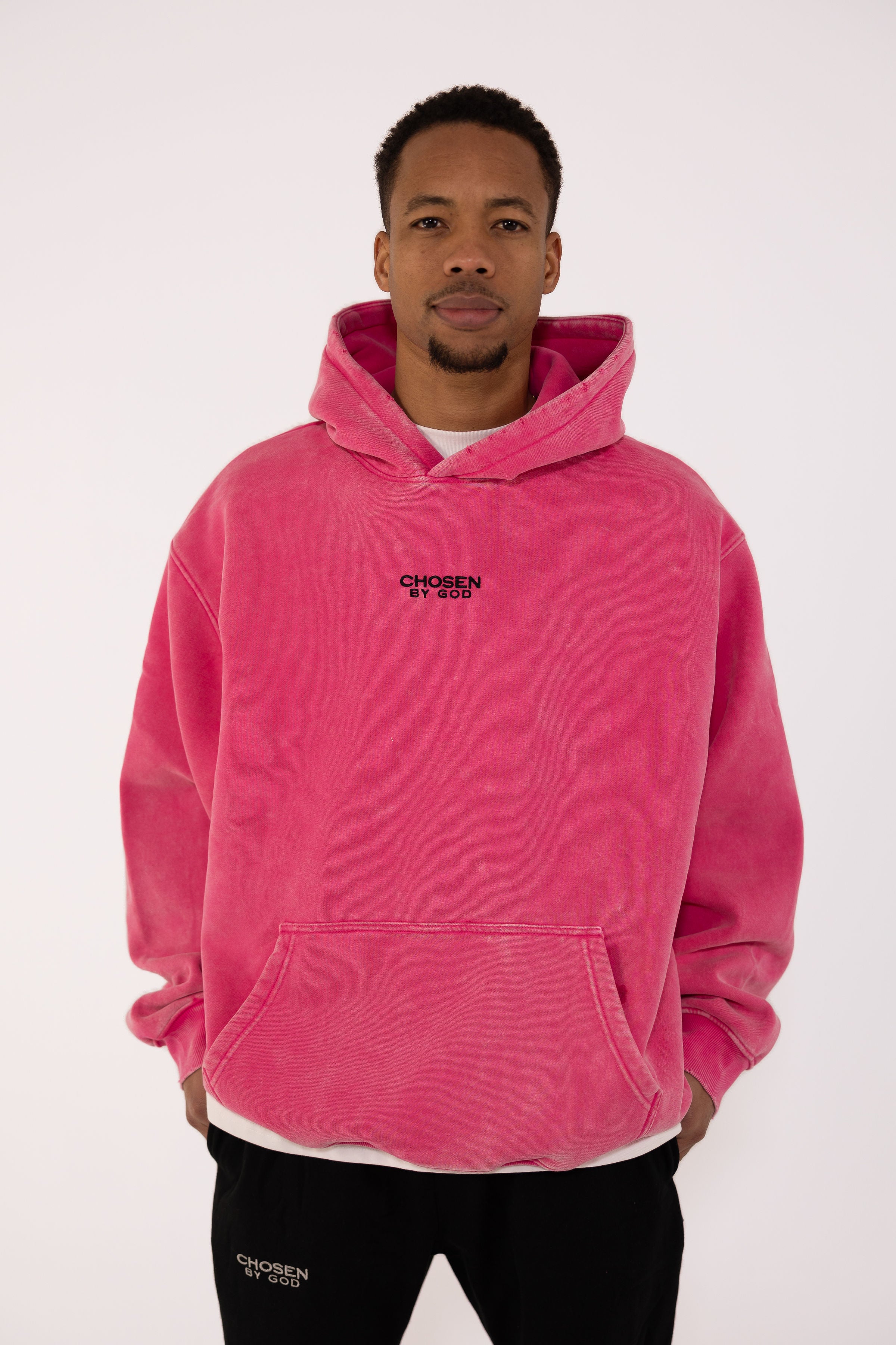 CHOSEN BY GOD HOODIE WASHED HOT PINK Chosen by God