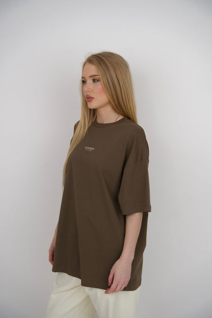 T-SHIRT "CHOSEN" - BROWN